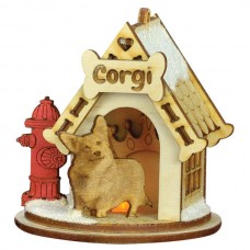 NEW - Ginger Cottages K9 Wooden Ornament - Corgi